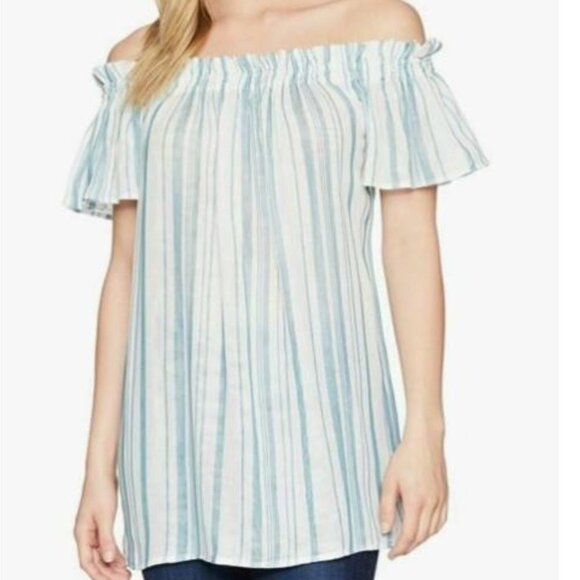 Smym White Woodstock Off-Shoulder tunic size S - Picture 2 of 8